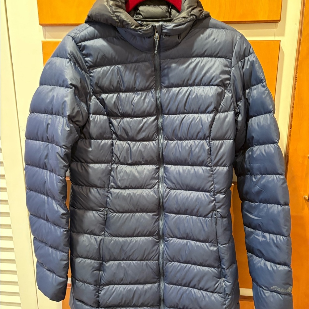 Eddie Bauer Women’s CirrusLite Down Hooded Jacket Parka Blue XS